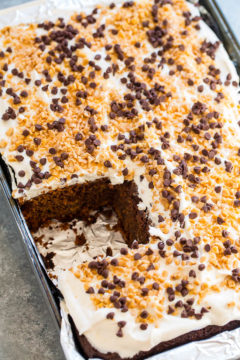 Chocolate Gingerbread Toffee Cake