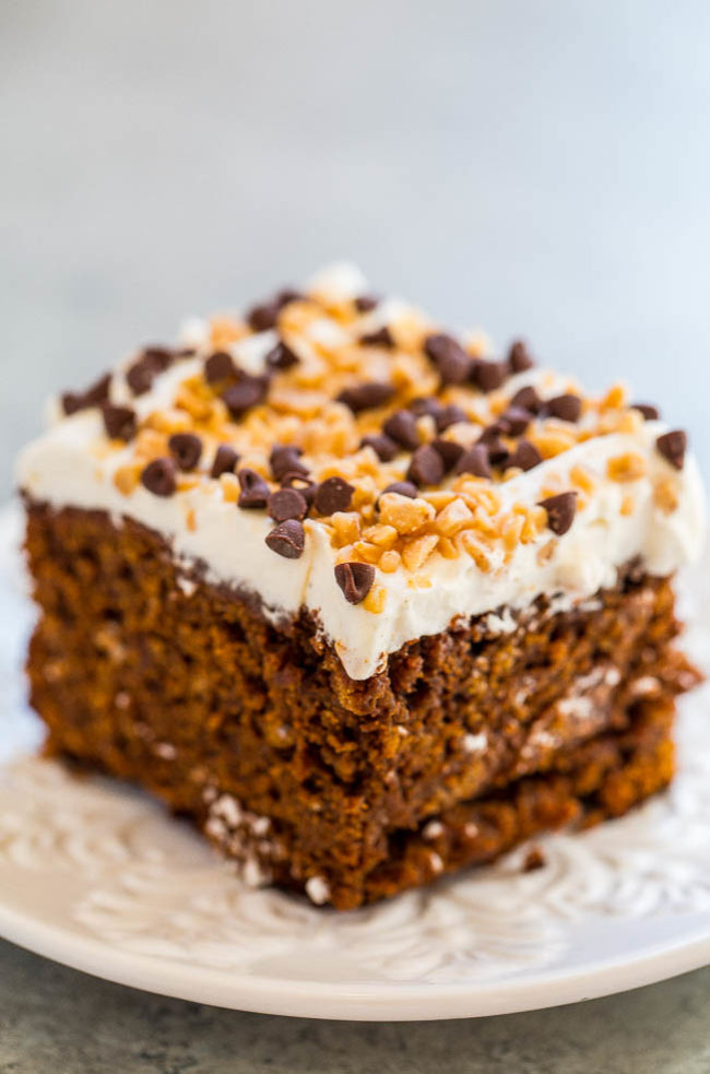 Chocolate Gingerbread Toffee Cake