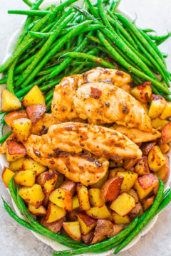 One-Skillet Honey Dijon Chicken with Potatoes and Green Beans