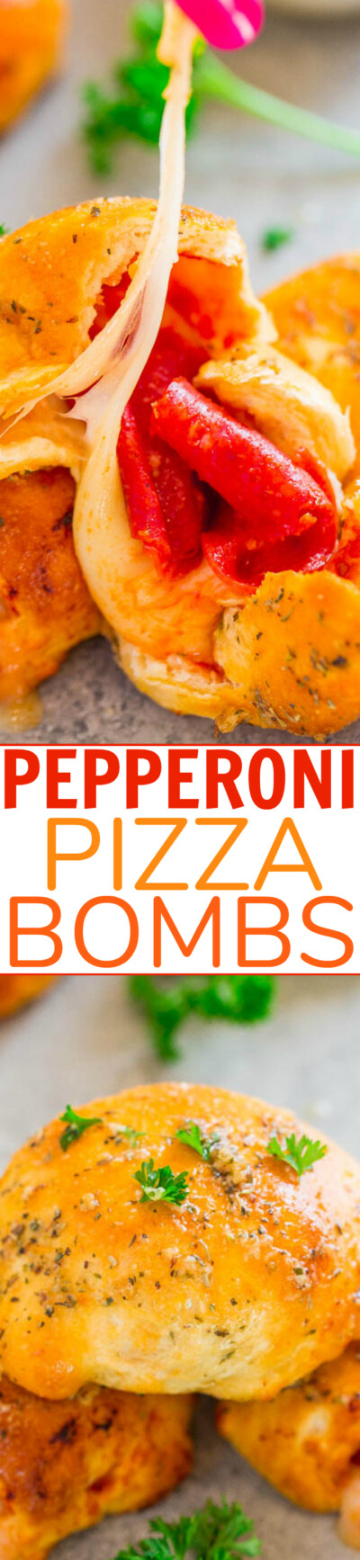 Stuffed Pepperoni Pizza Balls - Averie Cooks