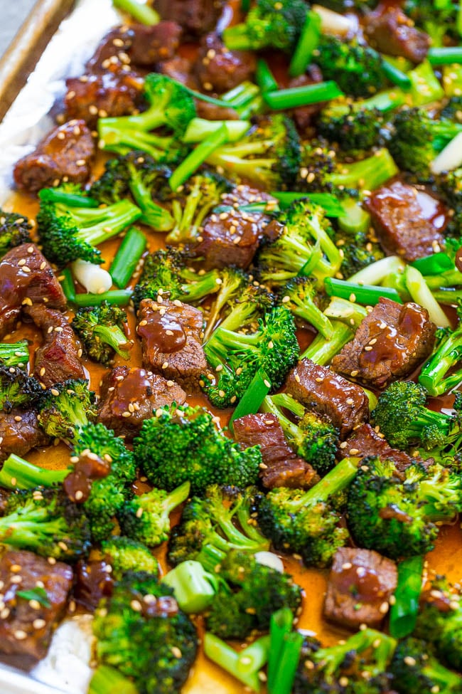 15-Minute Sheet Pan Beef and Broccoli