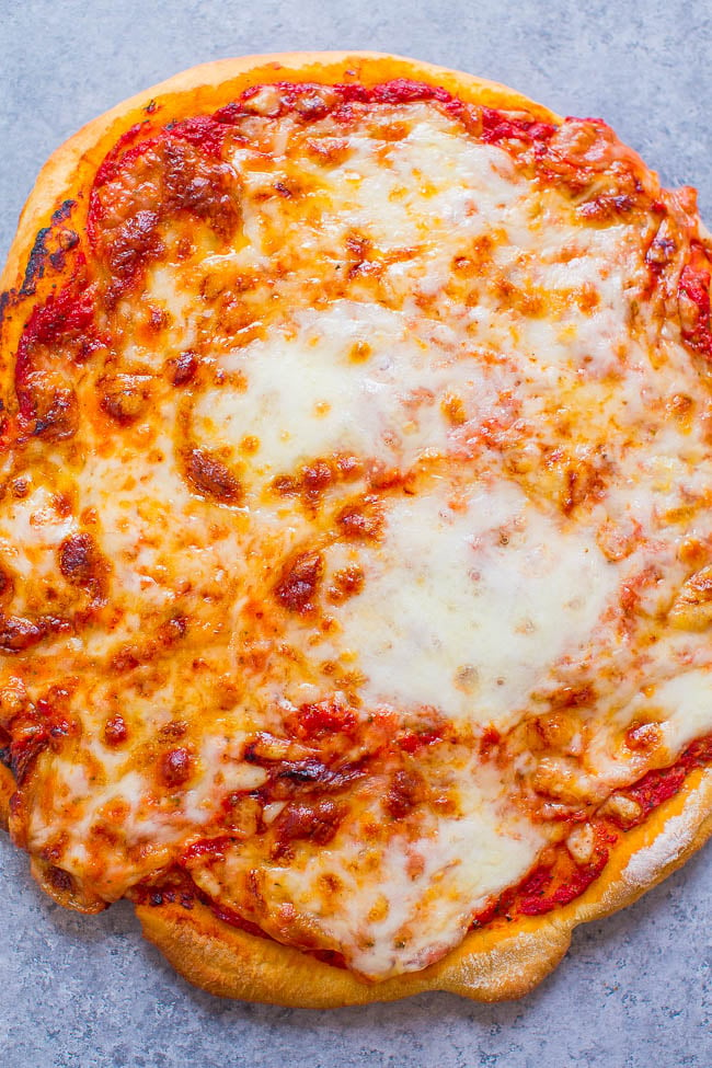Three Cheese Pizza - Homemade pizza is the BEST!! And where there are 3 cheeses involved, even better!! Fast, easy, and better than calling for pizza delivery!!