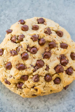 One-Bowl, No-Mixer, Extra-Large Oatmeal Chocolate Chip Cookie