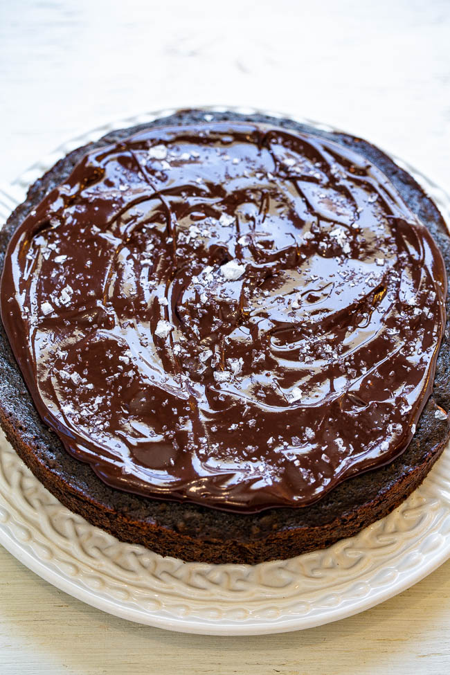 Red Wine Chocolate Cake (From Scratch!) — Now you don’t have to choose between dessert or wine since this is BOTH!! Rich chocolate cake spiked with Cabernet and topped with a silky ganache that also has Cabernet in it! Divine, amazing, MAKE THIS CAKE!!