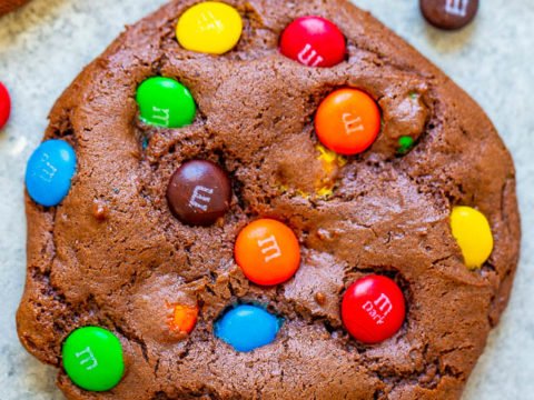 M M S Chocolate Cake Mix Cookies Recipe Averie Cooks