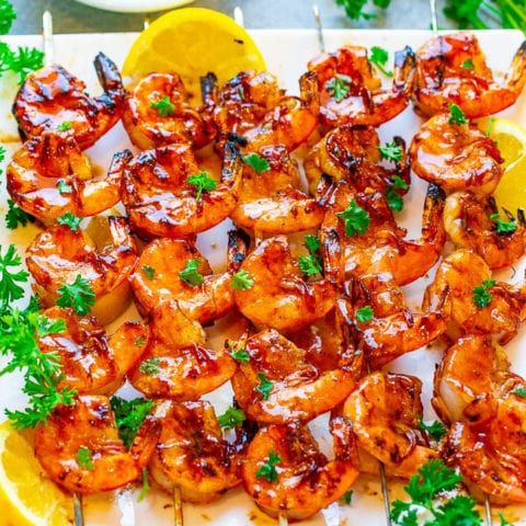 10-Minute Honey Barbecue Grilled Shrimp