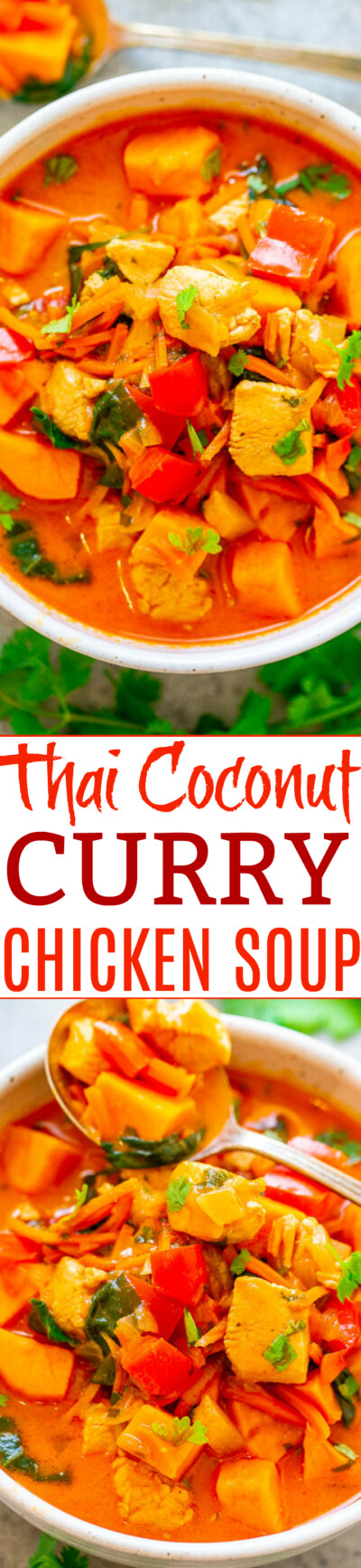 Thai Chicken Curry Soup Recipe - Averie Cooks