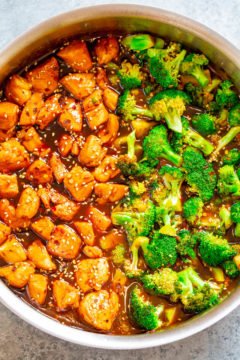 Skinny 15-Minute Sesame Chicken and Broccoli