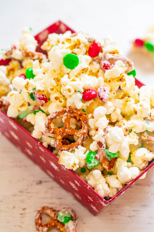 Gingerbread Two Ways: Truffles and Popcorn - Two EASY NO-BAKE gingerbread-inspired recipes that are perfect for the holidays!! They make great gifts, and who can say no to silky smooth gingerbread truffles or salty-and-sweet popcorn!!