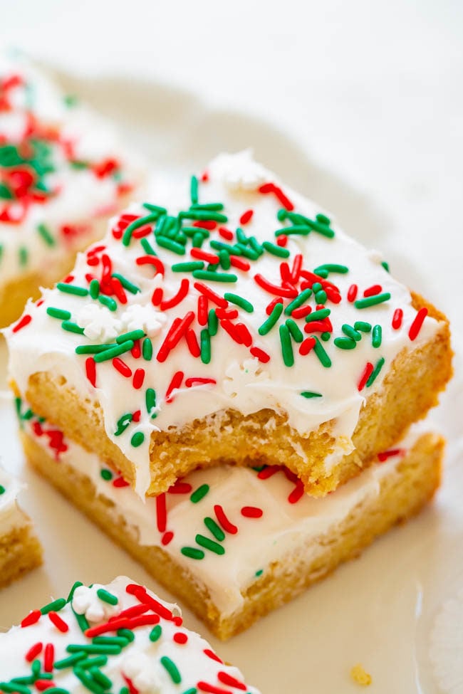 Snickerdoodle Bars with Cream Cheese Frosting