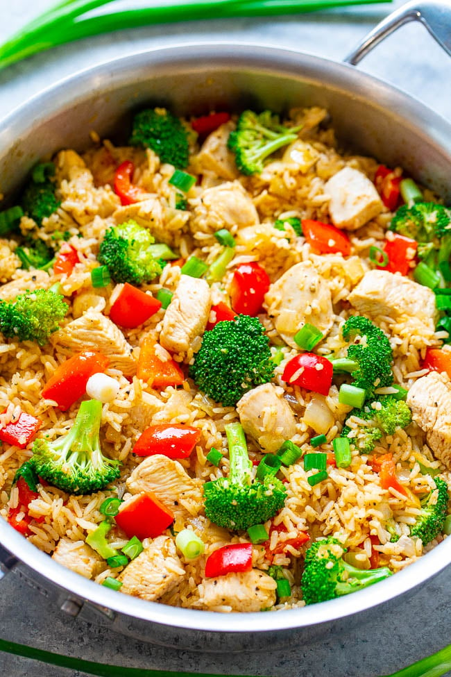 Chicken, Rice, and Vegetable Skillet