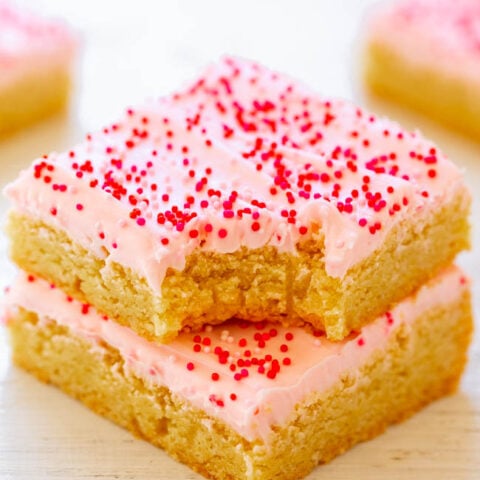 Valentine's Frosted Sugar Cookie Bars 
