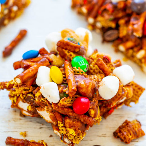 Chocolate Peanut Butter Chex Mix Bars