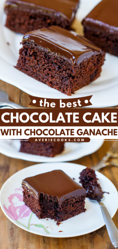 BEST EVER Chocolate Ganache Cake Recipe - Averie Cooks B