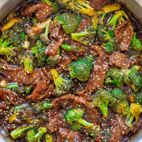 Better-Than-Takeout Beef With Broccoli - It really is BETTER than takeout and it's definitely FASTER!! This EASY Chinese restaurant copycat recipe is a family favorite that'll go into your regular rotation!!