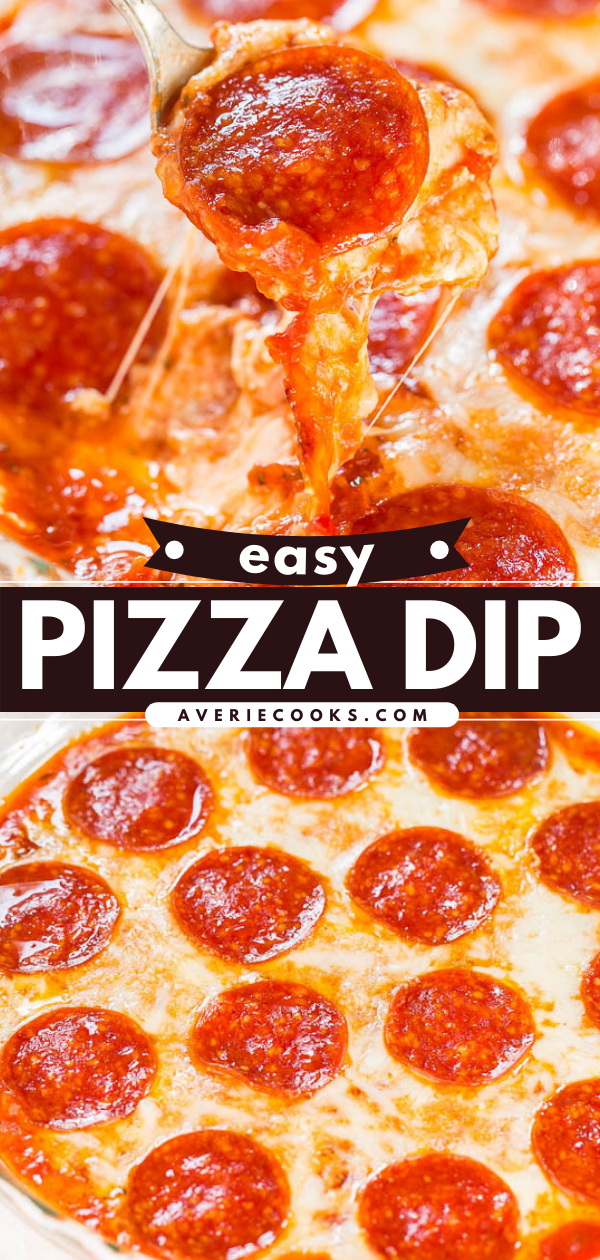 Easy Pizza Dip — Cheese lovers and pizza fans will love this fast and easy dip recipe!! It's the perfect party food that's a guaranteed hit! 