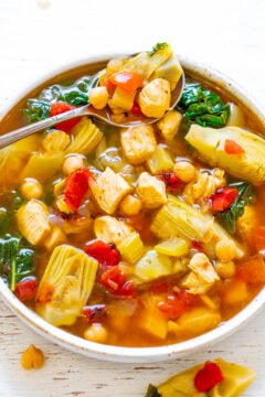 30-Minute Mediterranean Chicken Soup