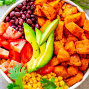 Mexican Sweet Potato and Black Bean Buddha Bowl.