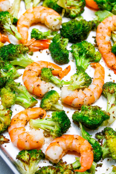 Healthy Shrimp and Broccoli (Sheet Pan Recipe!) - Averie Cooks