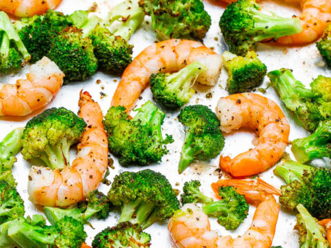 Fast and Easy Sheet Pan Shrimp and Broccoli - Steam & Bake