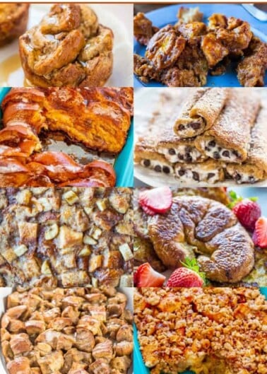 15 Best French Toast Recipes - EASY recipes to give you new ideas and inspiration to make the BEST French toast - including using bagels, croissants, and more - with overnight make-ahead options!! SAVE this list for brunches and holiday mornings!!