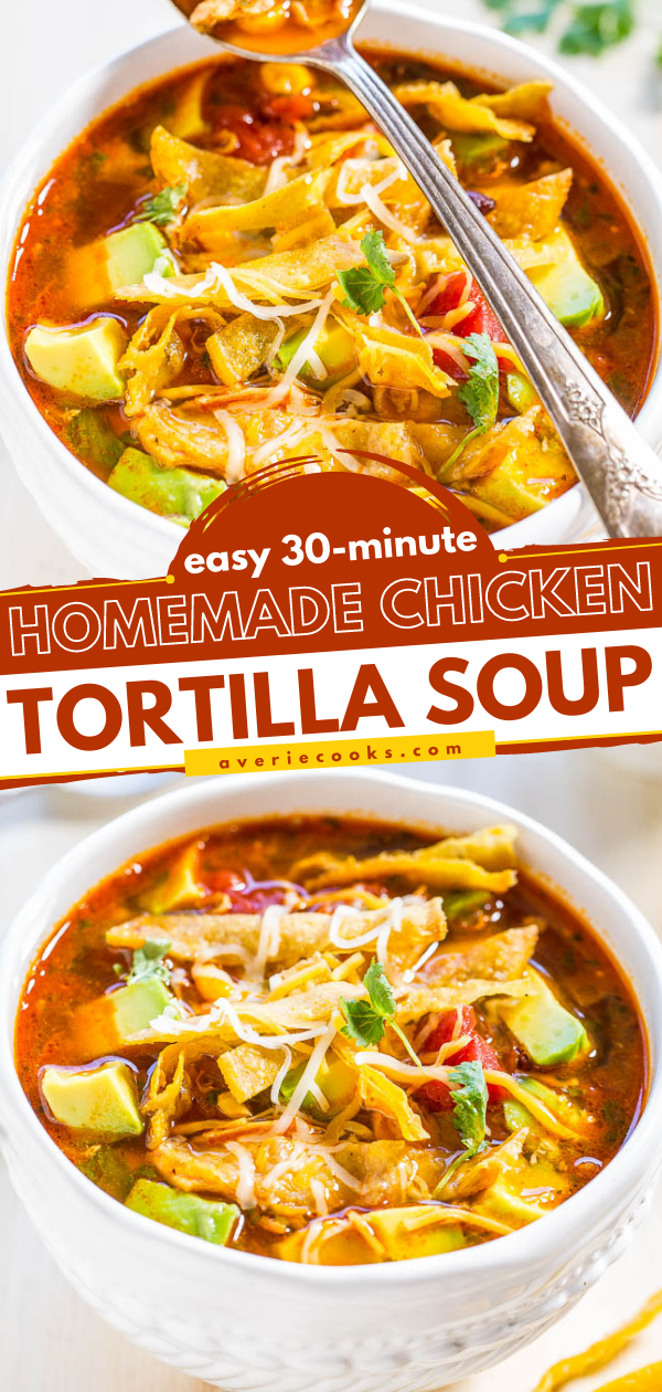 The BEST Chicken Tortilla Soup (Easy & All Homemade!) - Oh Sweet Basil