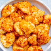 A bowl of homemade Air Fryer Crispy Chicken Nuggets.