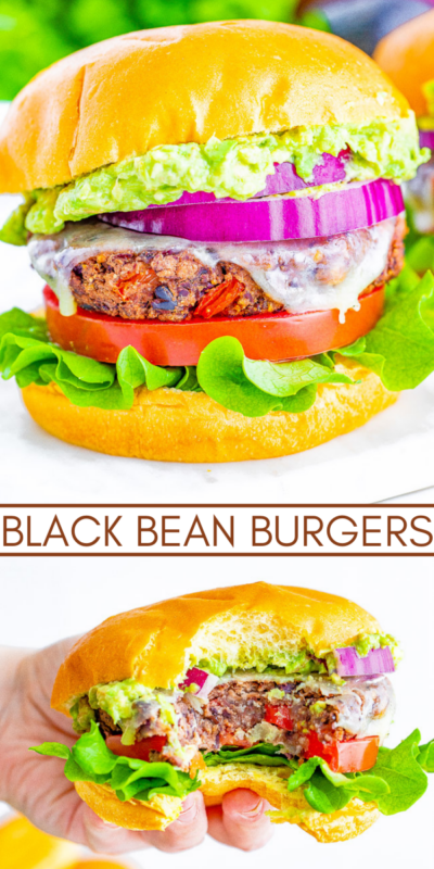 Black Bean Burgers (Grilled or Baked) - Averie Cooks