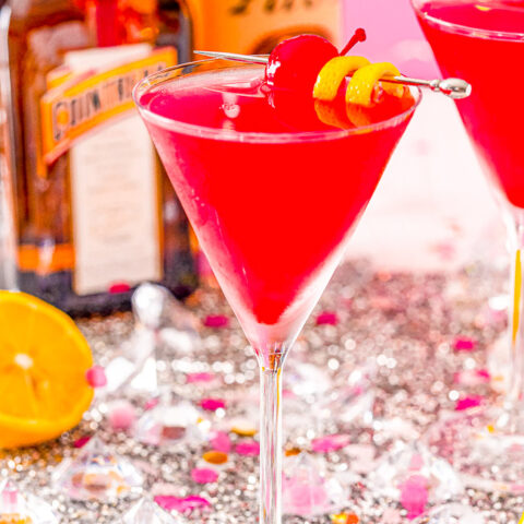 Cosmopolitan - This classic cocktail is made with vodka, orange liqueur, lemon juice, and cranberry juice. It’s flirty and flavorful yet refined and simple. Tart cranberry juice blends with fresh lemon juice to smooth out the vodka and enhance the triple sec for a balance and refreshing cocktail perfect for sipping!