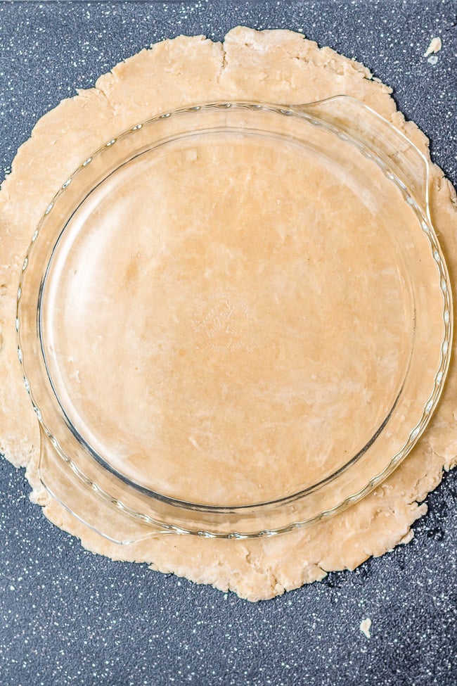 Easy Flaky All Butter Pie Crust - This perfect pie crust is so FLAKY and BUTTERY! It's EASY, no-fuss, and foolproof! It's great pre-baked to use in no-bake pies or for double-crust pies!
