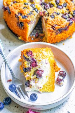 Cream Cheese-Filled Blueberry Cake