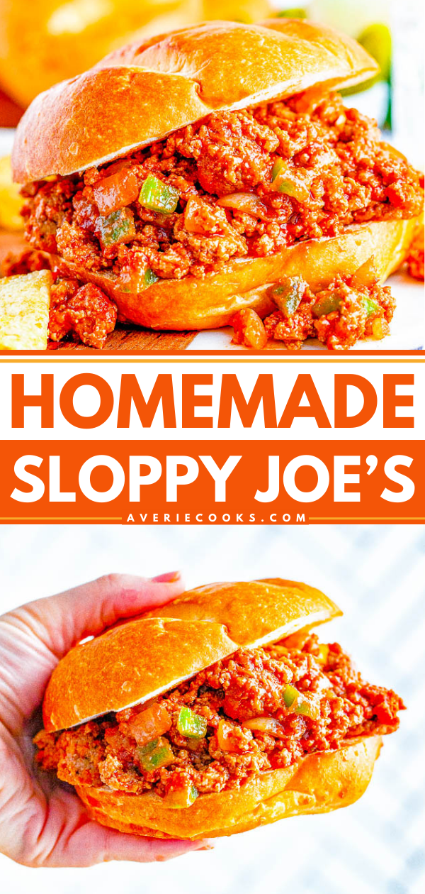 Homemade Sloppy Joe's Pinterest image.