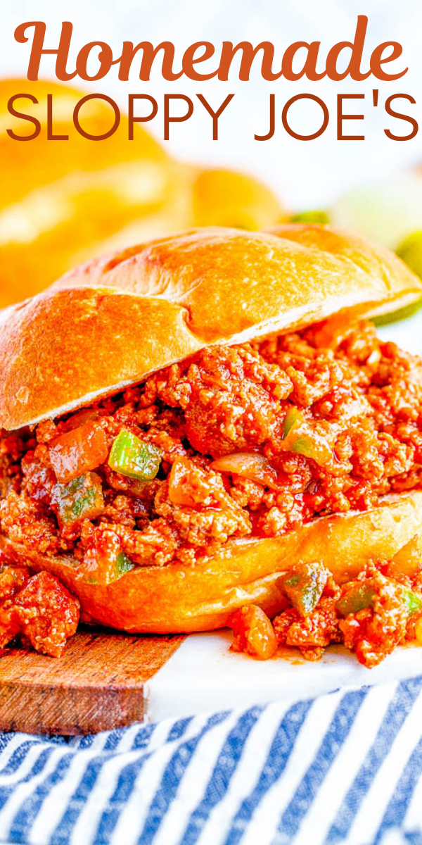 Homemade Sloppy Joe's Pinterest image.