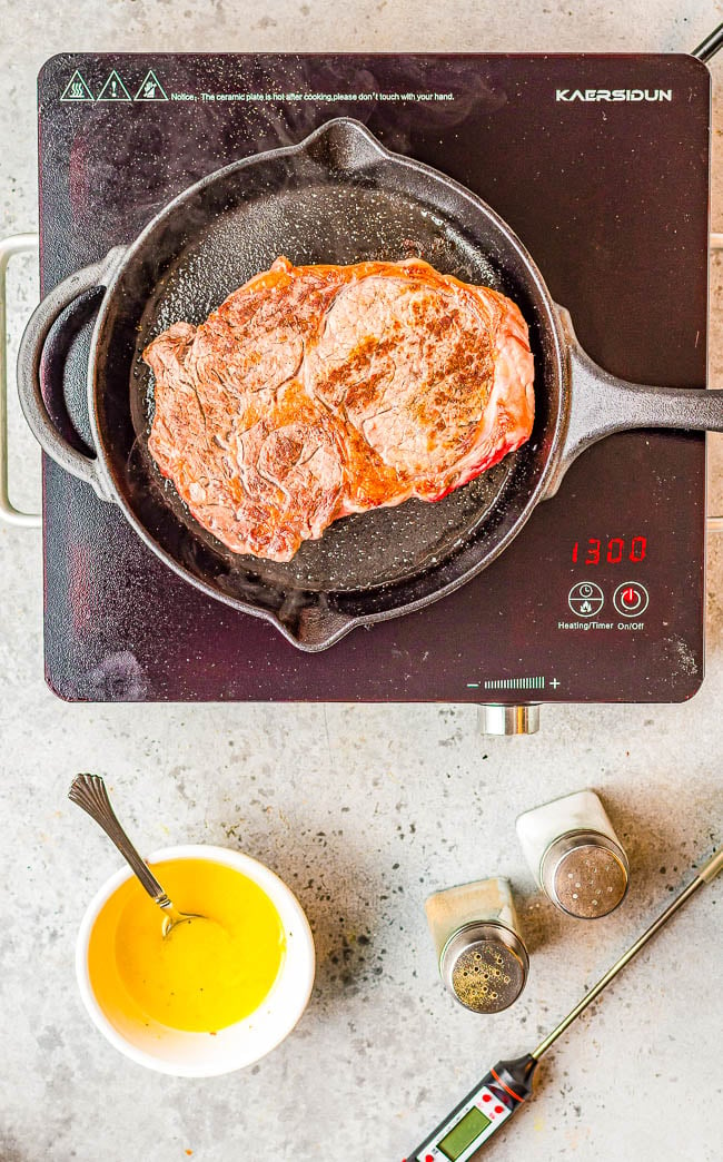 Perfect Steak - Learn how to cook the perfect steak, every time! Which cut and grade of meat to choose, what temperature, and how long to cook it. Plus, there are all the TIPS and TRICKS you need to know are included so you can make the BEST steak at home to rival a fancy steakhouse every single time!