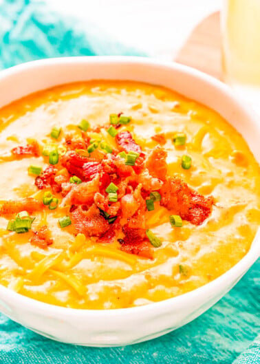 Beer Cheese Soup - The BEST recipe for decadent beer cheese soup that's loaded with flavor, including two different types of cheeses! A comfort food family favorite soup that's perfect for chilly weather. You can even make it on busy weeknights because it's a one-pot recipe that's ready in 30 minutes!