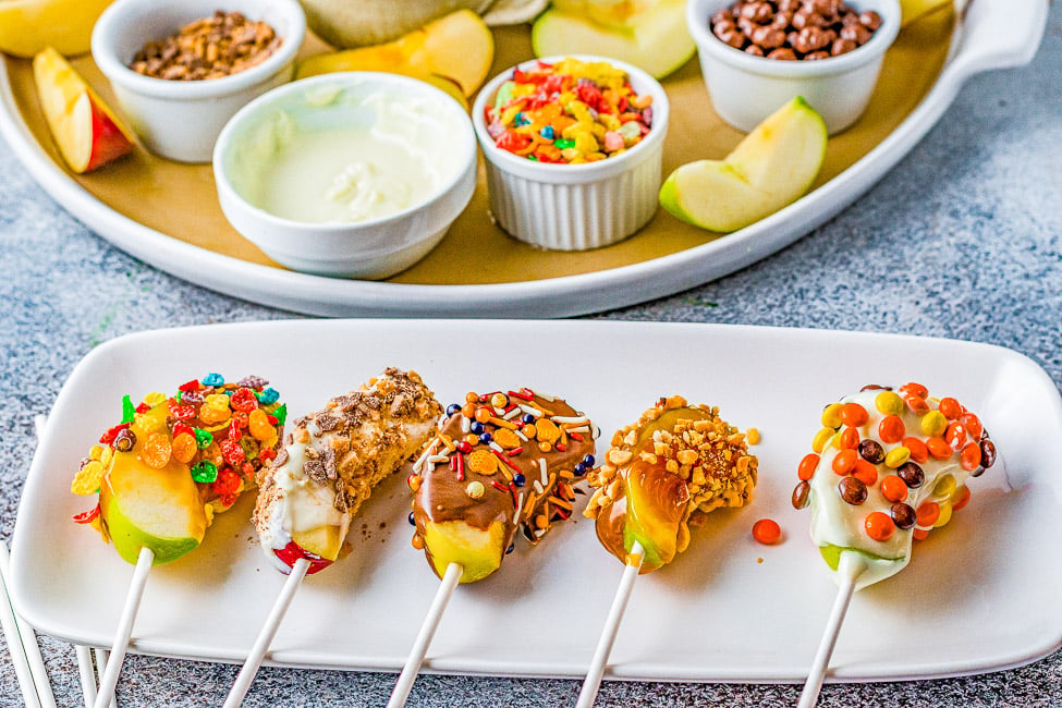 Caramel Apple Bar — It's caramel apple season and this caramel apple bar is a FUN and festive quintessential fall treat! EASY to prep and it's a wonderful family family-friendly activity for kids and adults alike!
