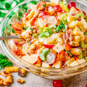 Waldorf Salad - Classic and timeless, Waldorf Salad is always a crowd favorite especially when apples are in season! It makes a great holiday side dish that your guests will devour thanks to a sweet and creamy dressing that coats a mixture of apples, grapes, celery, walnuts, and more! A highly flexible recipe so feel free to substitute, get creative, and make it your own.