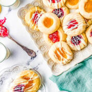 Thumbprint Cookies on a platter.