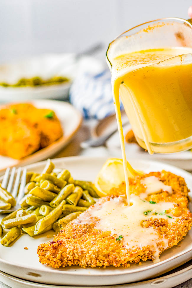 Beurre Blanc Sauce - Learn how to make this buttery white wine sauce with hints of lemon and shallots and impress your friends and family! Beurre blanc sauce is delicious served over chicken, fish, seafood, and vegetables. It elevates any ordinary dish to the next level and makes it taste elegant and fancy! 