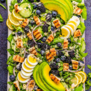 Grilled Chicken Berry Salad on a platter.