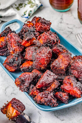 Pork Belly Burnt Ends (on the Grill) - Averie Cooks