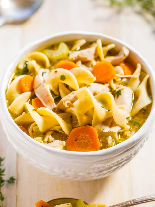 Easy 30-Minute Homemade Chicken Noodle Soup - Averie Cooks