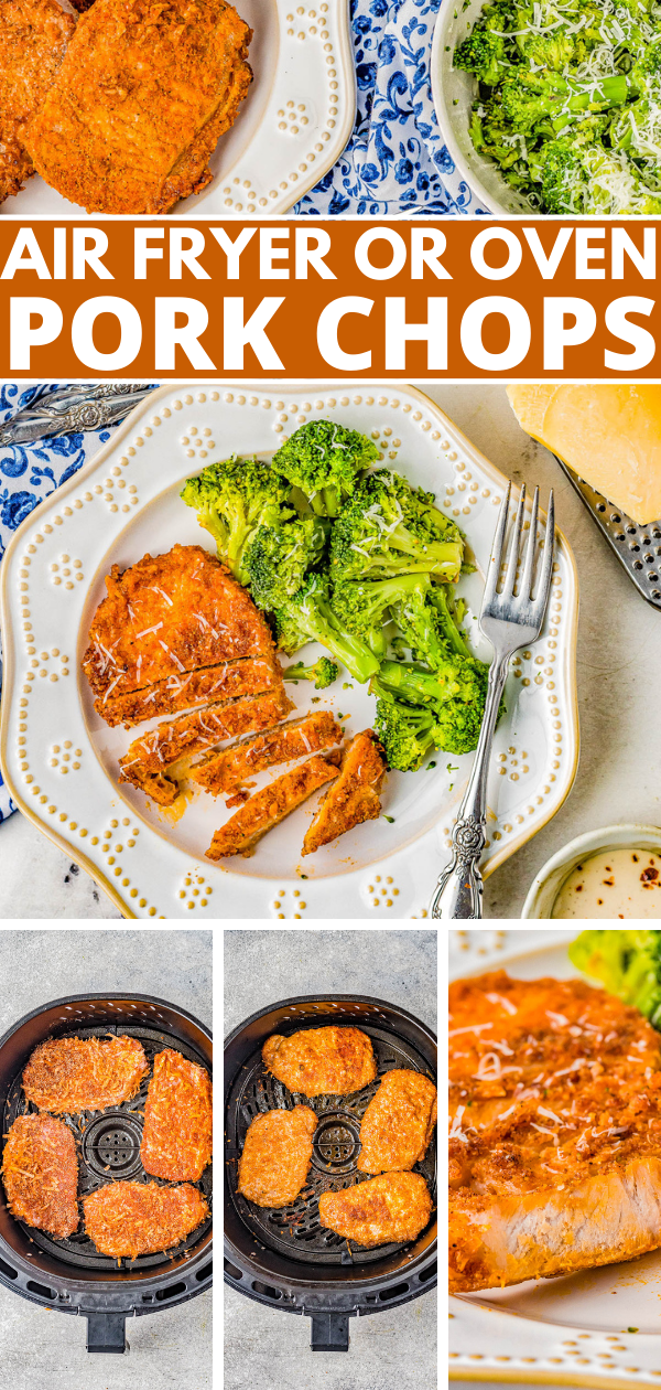 chops are perfectly crispy on the outside while staying tender and moist on the inside! They're EASY, ready in 15 minutes, perfect for busy weeknights, and a healthier way to enjoy "fried" food. Oven-baking and grilling instructions also provided.