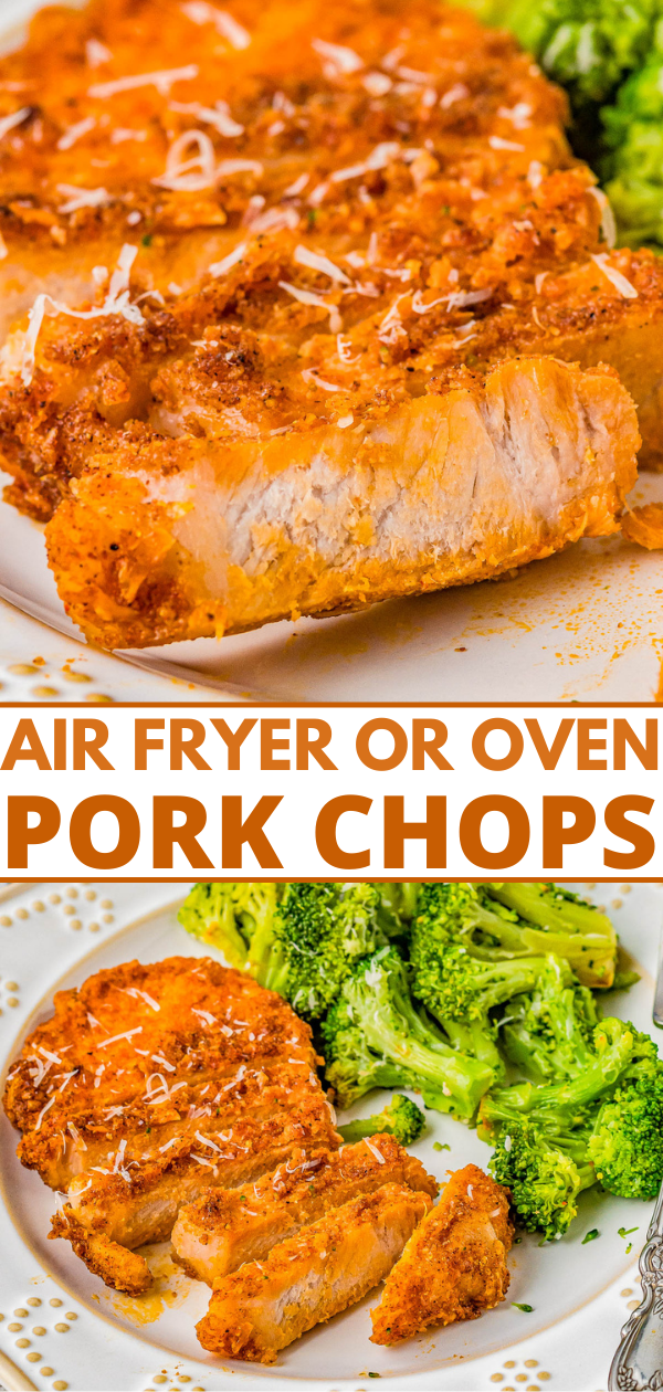 chops are perfectly crispy on the outside while staying tender and moist on the inside! They're EASY, ready in 15 minutes, perfect for busy weeknights, and a healthier way to enjoy "fried" food. Oven-baking and grilling instructions also provided.
