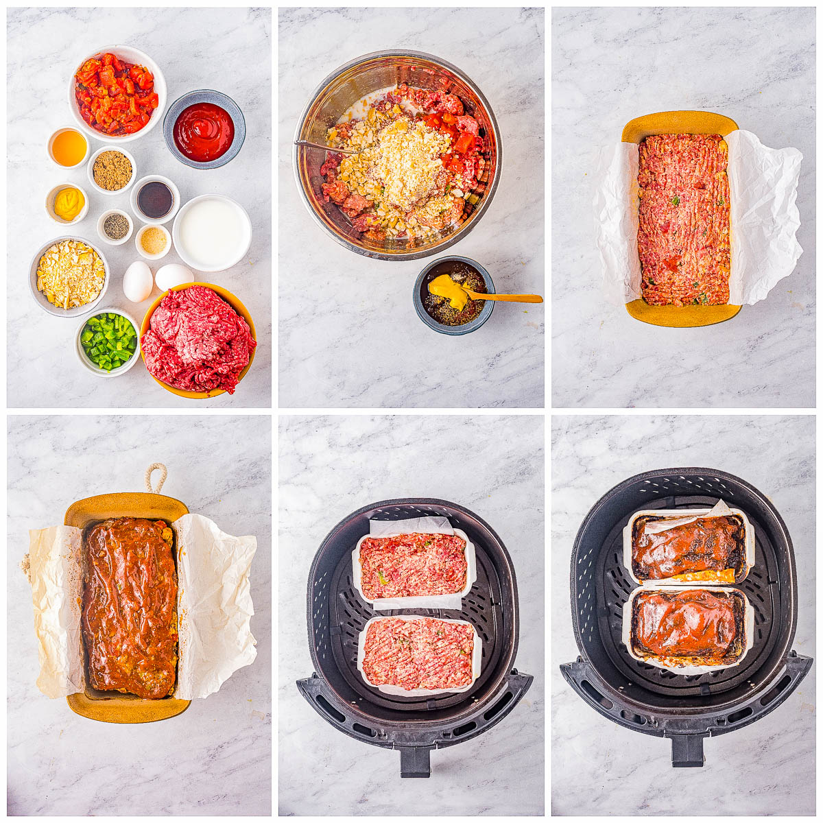 Cracker Barrel Meatloaf – This Cracker Barrel meatloaf copycat is tender, juicy, made with the restaurant’s secret ingredients, glazed to tangy-sweet perfection, and sure to become a family FAVORITE comfort food dinner recipe! Air fryer AND oven baking options provided.