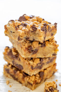 Peanut Butter Chocolate Chip Toffee Bars