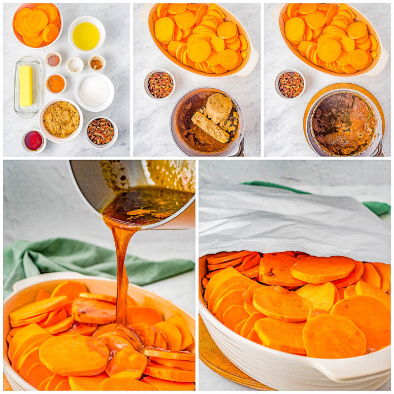 Easy Oven Baked Candied Yams - Averie Cooks