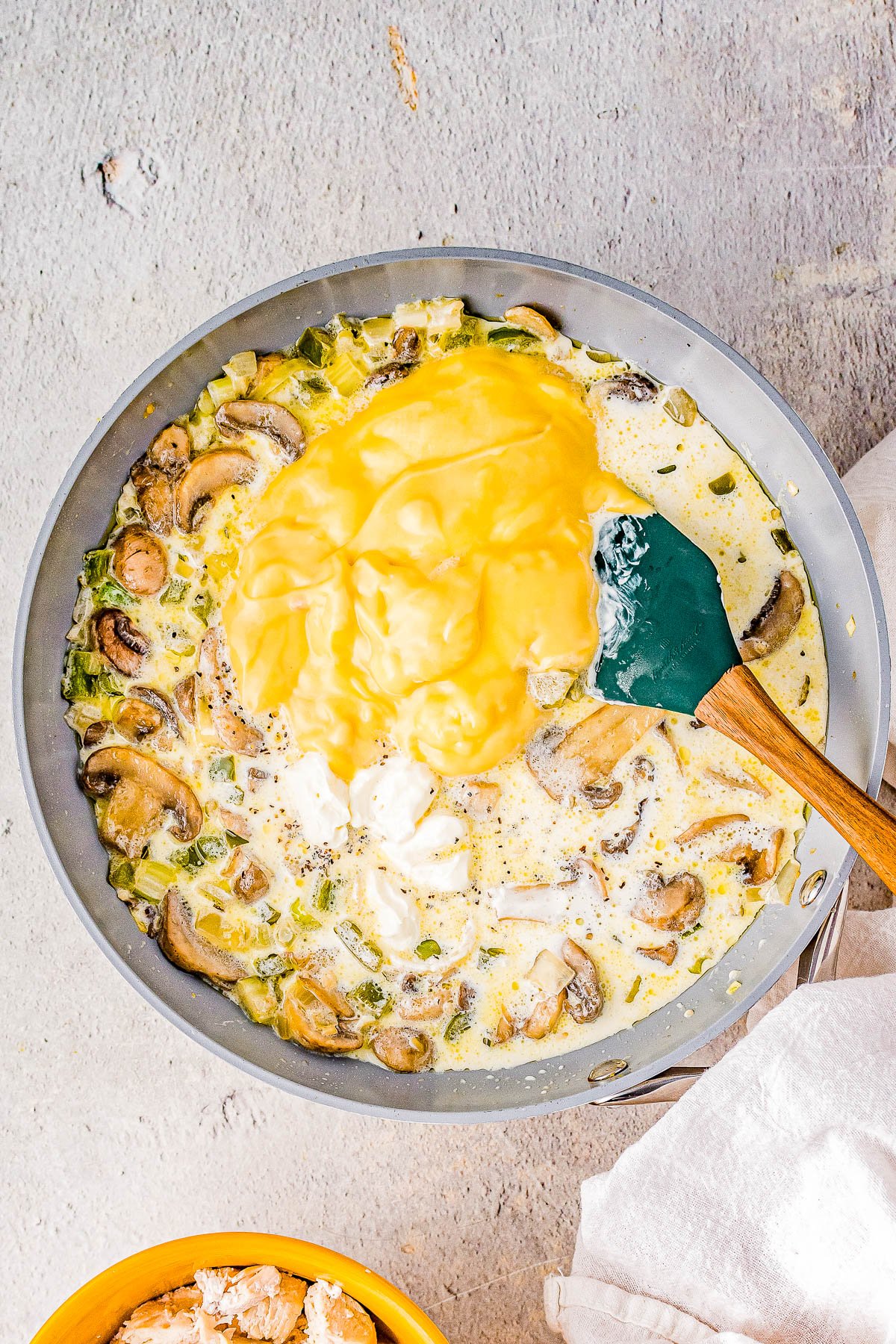 Turkey Tetrazzini - Wondering what to do with your leftover Thanksgiving turkey? This rich casserole features al dente spaghetti, a decadent cream sauce, tender vegetables, cheese, and of course your extra turkey! It's EASY to make and may be even better than your Thanksgiving feast! You can also sub leftover chicken or rotisserie chicken!