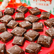 Chocolate Caramels - Soft and chewy, nice and chocolaty, with the slightest hint of espresso flavor that makes the chocolate flavor even richer! A final pinch of flaky sea salt is optional but AMAZING! This EASY Christmas candy recipe is suitable for novices and is great for gift giving, holiday cookie exchanges, and all of your holiday entertaining needs! 