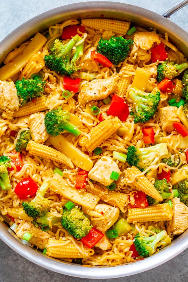 Chicken and Ramen Noodle Stir-Fry